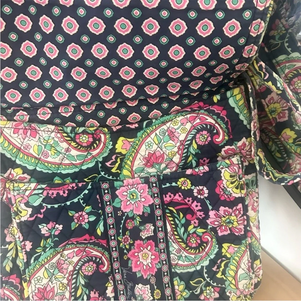 Vera Bradley Navy Pink Floral Paisley Shoulder Bag - Picture 3 of 5